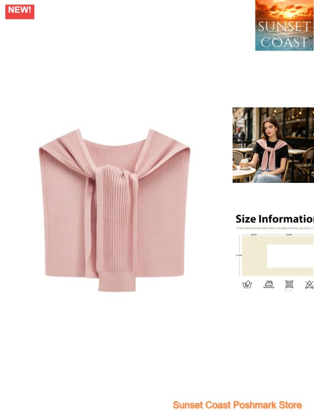 Women's Knitted Shawl Wrap Scarf Cape Shoulder Cover Up Travel Accessory